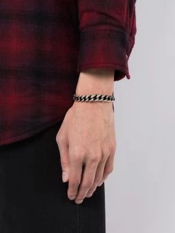 Saint Laurent chain-link silver-plated bangle