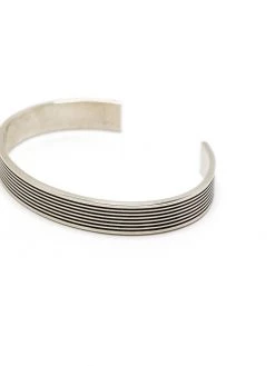 Saint Laurent stripe-engraved cuff bracelet