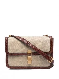 Saint Laurent debossed-logo shoulder bag