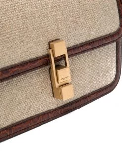 Saint Laurent debossed-logo shoulder bag