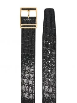 Saint Laurent croc-effect belt