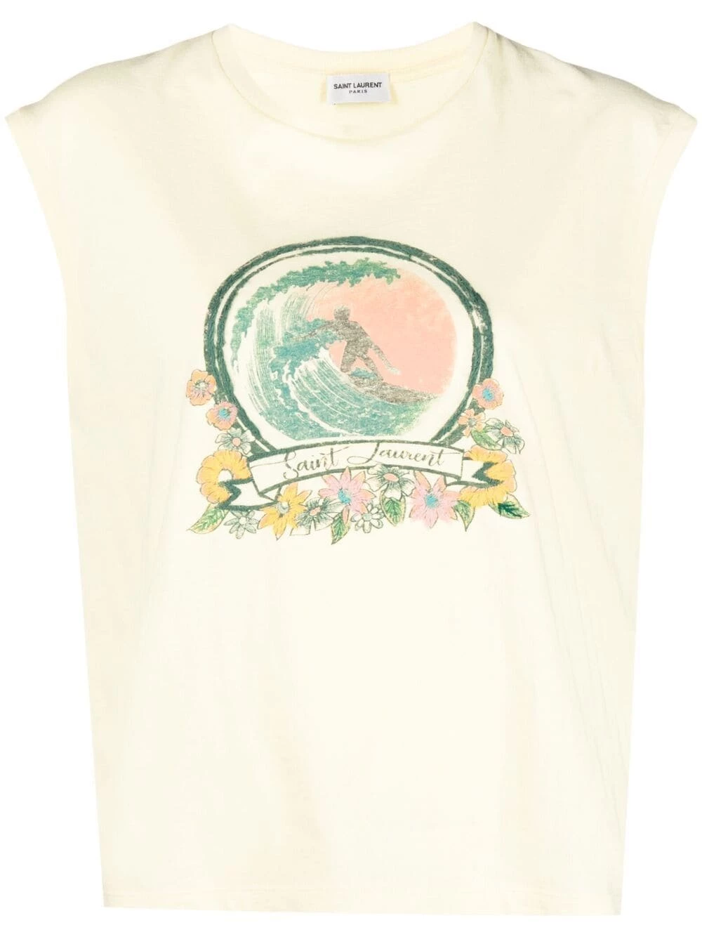 Saint Laurent surf print tank top