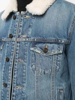Saint Laurent shearling lined denim jacket