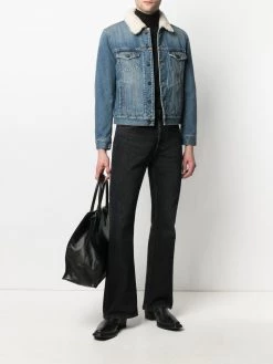 Saint Laurent shearling lined denim jacket
