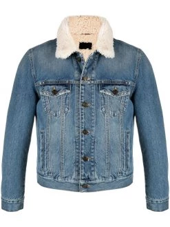 Saint Laurent shearling lined denim jacket
