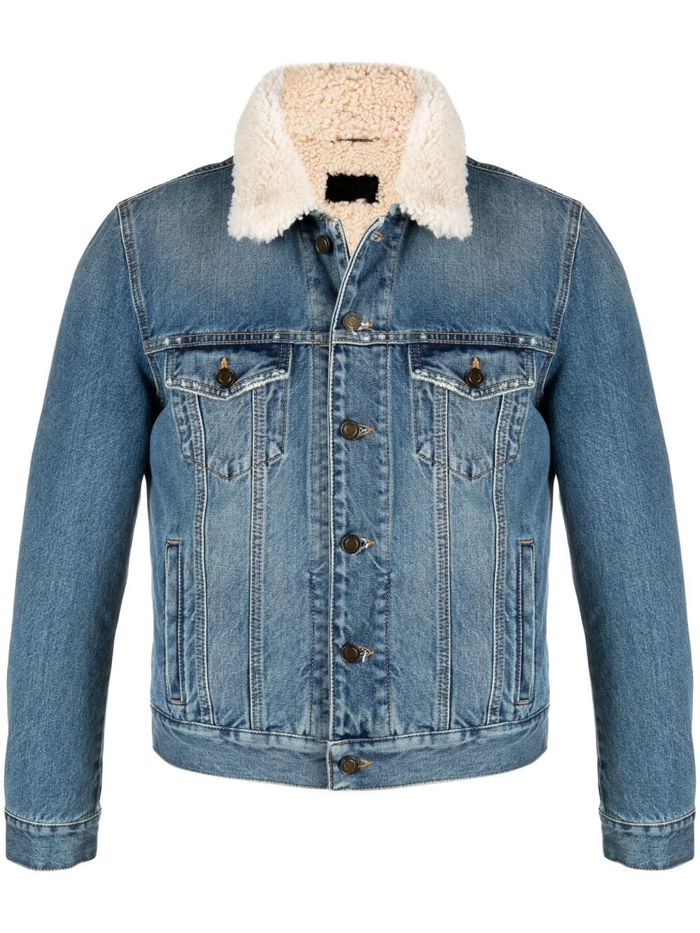 Saint Laurent shearling lined denim jacket