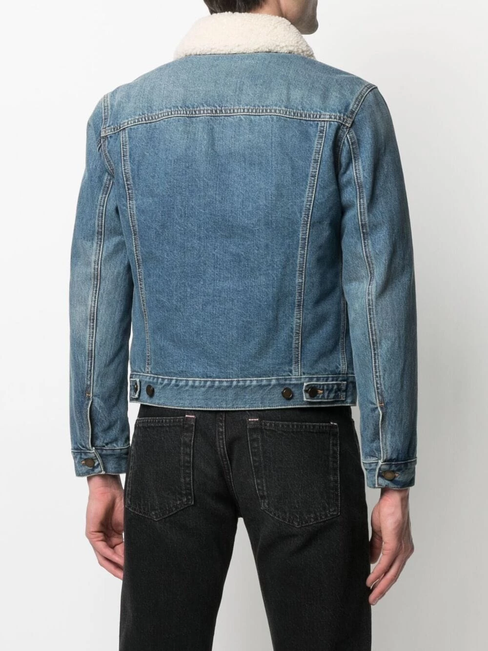 Saint Laurent shearling lined denim jacket