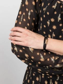 Saint Laurent logo-plaque braided bracelet