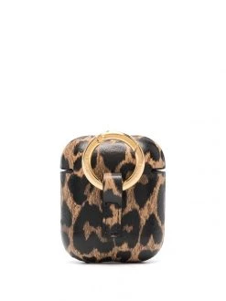 Saint Laurent leopard-print Airpods case