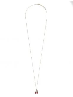 Saint Laurent long cherry pendant necklace