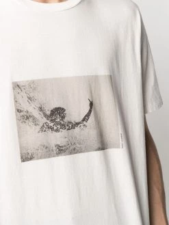 Saint Laurent graphic-print cotton T-shirt