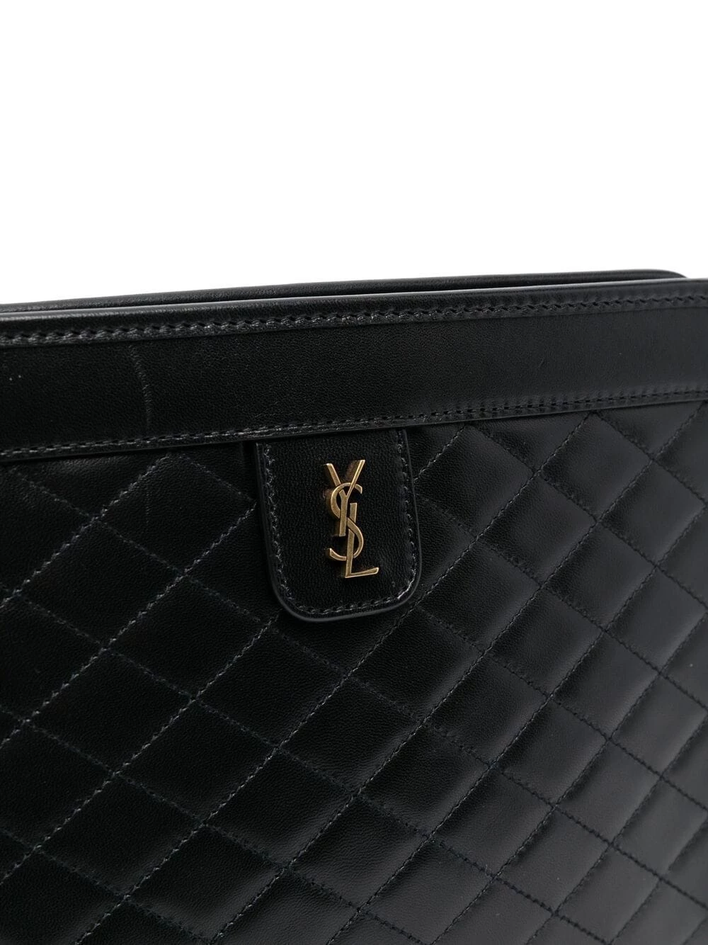 Saint Laurent Victoire quilted leather clutch