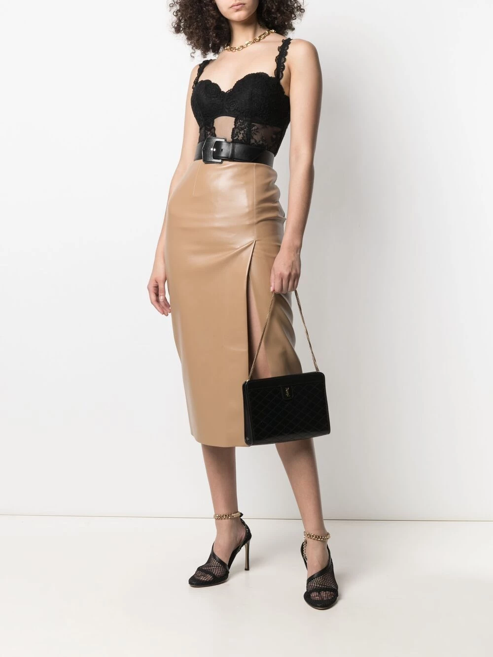 Saint Laurent Victoire quilted leather clutch