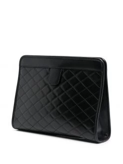 Saint Laurent Victoire quilted leather clutch
