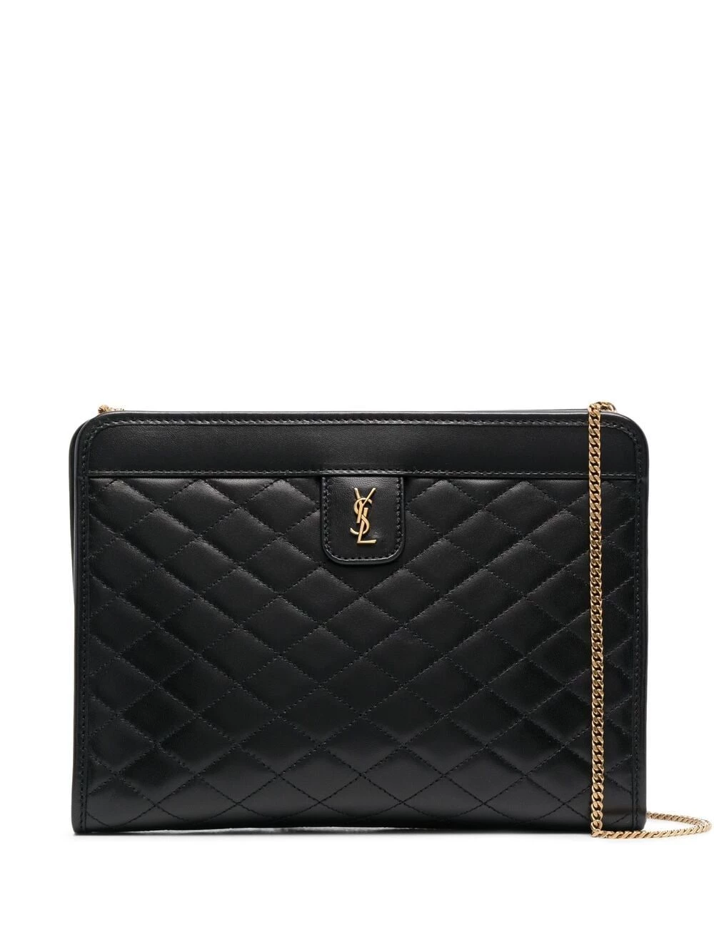 Saint Laurent Victoire quilted leather clutch