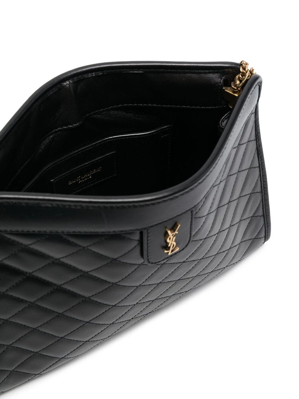 Saint Laurent Victoire quilted leather clutch