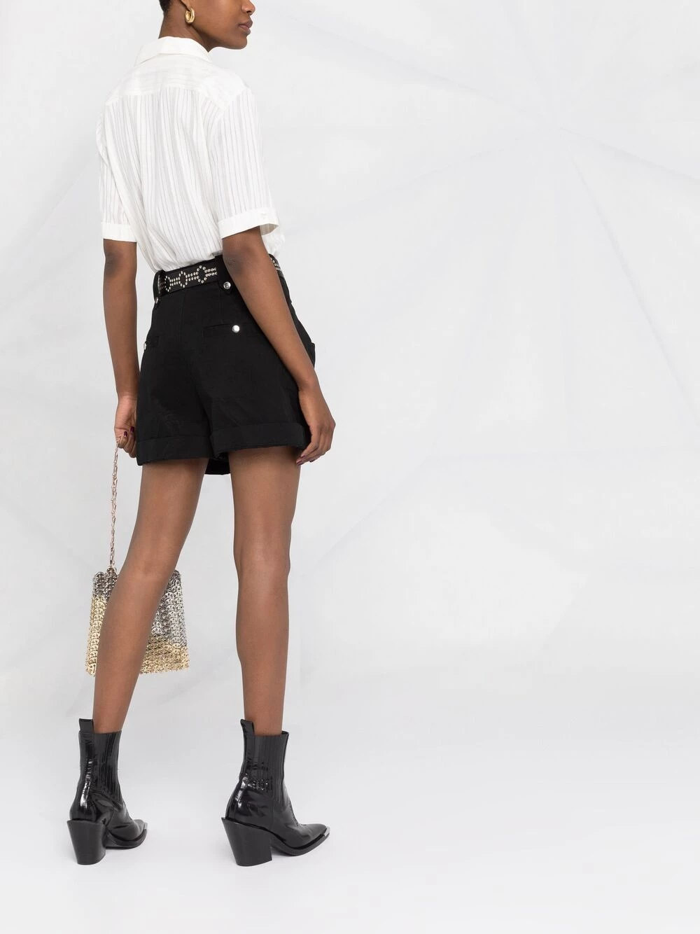 Saint Laurent V-neck short-sleeve shirt