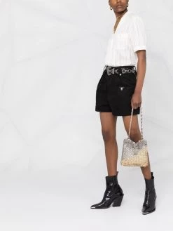 Saint Laurent V-neck short-sleeve shirt