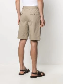 Saint Laurent pleat-detail knee length shorts