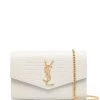 Saint Laurent Uptown crocodile-effect clutch bag