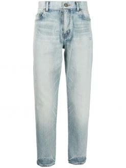 Saint Laurent distressed-finish denim jeans