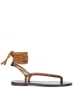 Saint Laurent beaded flat sandals