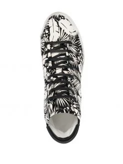 Saint Laurent tropical print high-top sneakers
