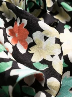 Saint Laurent one-shoulder floral print dress