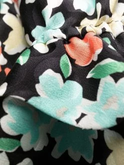 Saint Laurent one-shoulder floral print dress