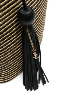 Saint Laurent Panier striped tote bag