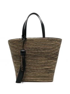 Saint Laurent Panier striped tote bag