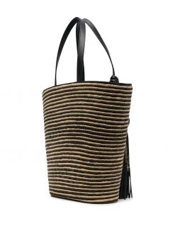Saint Laurent Panier striped tote bag