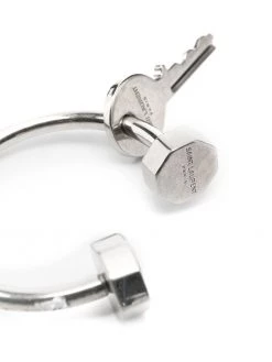 Saint Laurent logo-engraved keychain