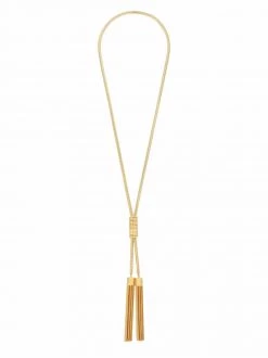 Saint Laurent double tassel necklace