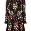 Saint Laurent long-sleeve polka-dot print dress