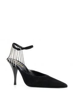 Saint Laurent crystal chain-trim pumps