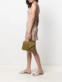 Saint Laurent quilted logo-plaque tote bag