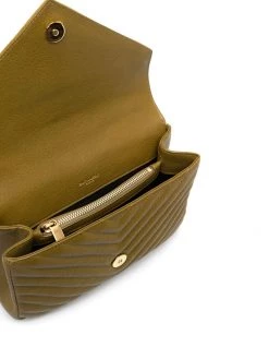 Saint Laurent quilted logo-plaque tote bag