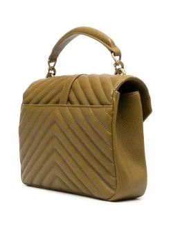 Saint Laurent quilted logo-plaque tote bag