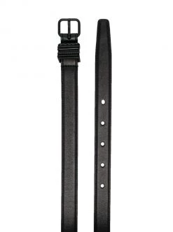 Saint Laurent braid-trim leather belt
