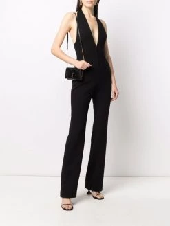 Saint Laurent monogram croc-effect phone holder