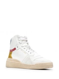 Saint Laurent panelled mid-top sneakers