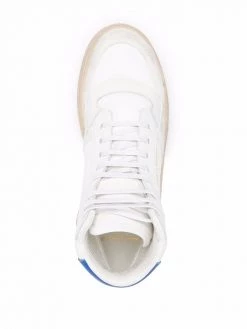Saint Laurent panelled mid-top sneakers