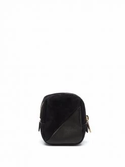 Saint Laurent logo-plaque panelled pouch
