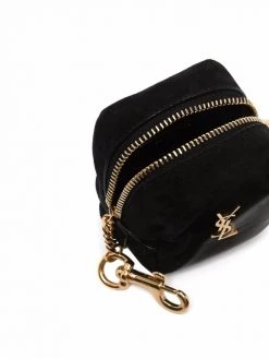 Saint Laurent logo-plaque panelled pouch
