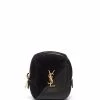 Saint Laurent logo-plaque panelled pouch