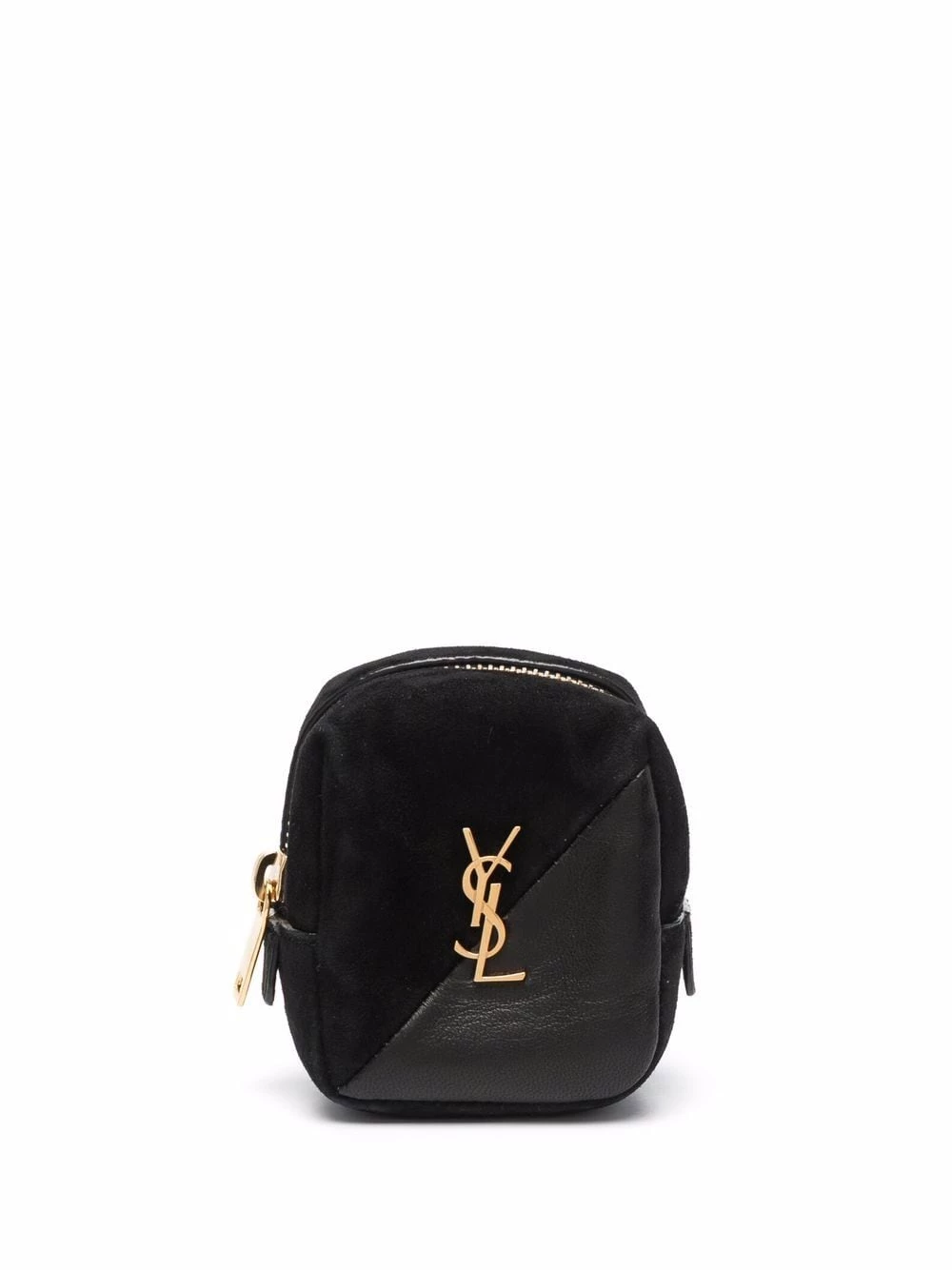 Saint Laurent logo-plaque panelled pouch