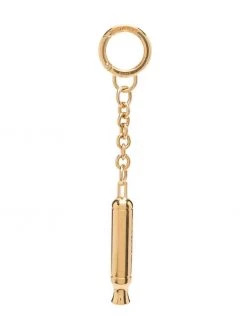 Saint Laurent engraved-logo whistle keyring