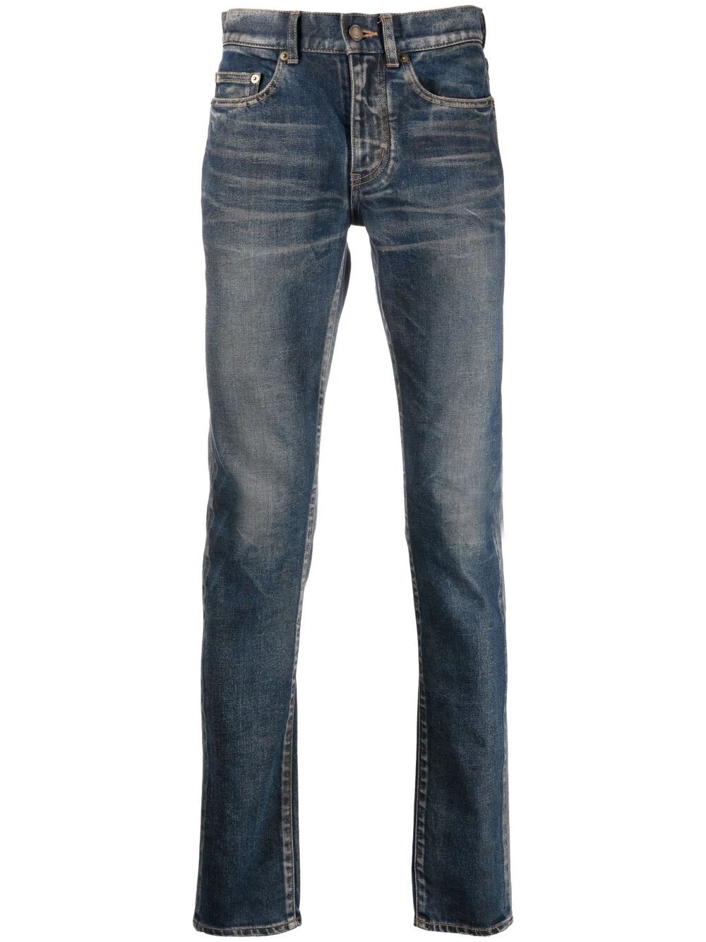Saint Laurent logo-patch denim jeans
