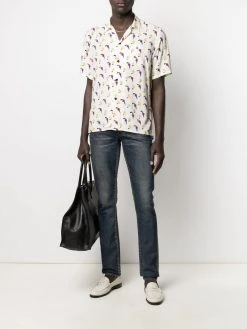 Saint Laurent logo-patch denim jeans